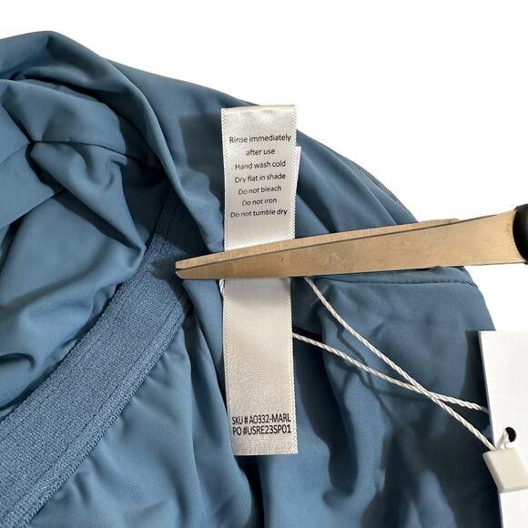 NWT Andie Swim The Fiji One Piece Swimsuit Ribbed Marl Blue XXXL Poolside Beach - Picture 10 of 12